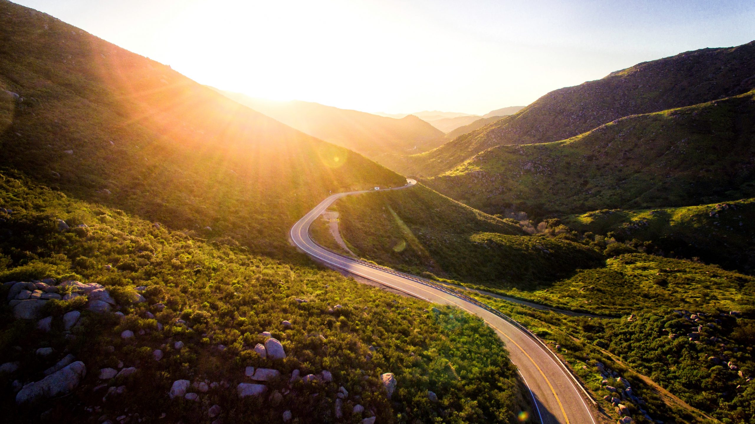 Sunset over mountains